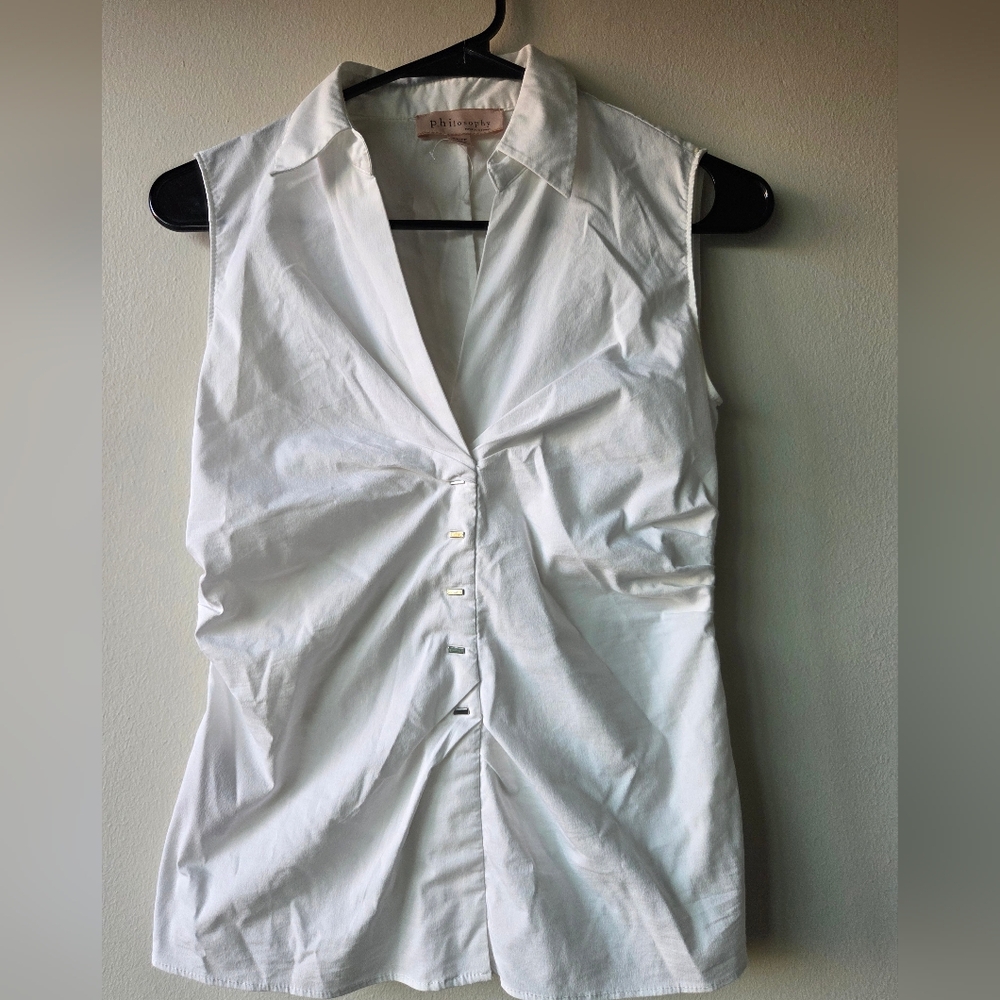 Philosohpy White Sleeveless Women's Top